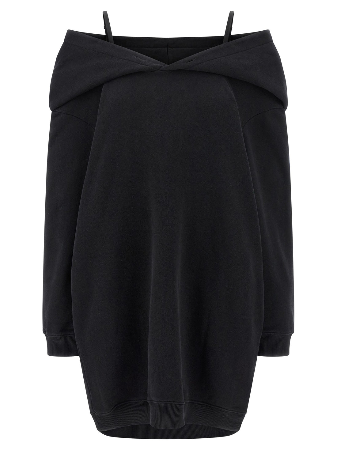 MM6 MAISON MARGIELA - Off-shoulder hooded dress Black