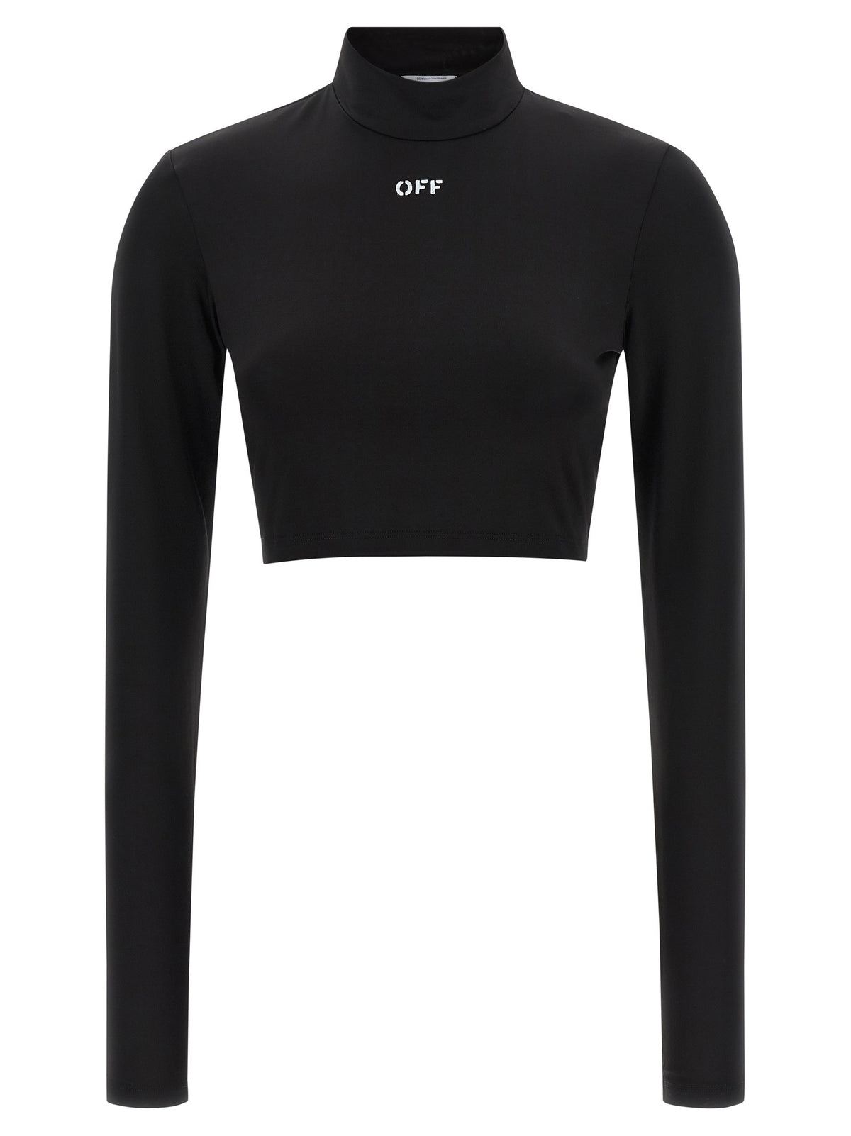 Off White - 'Off Stamp' crop top Black