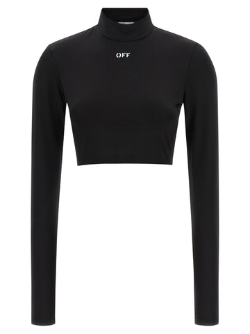 Off White - 'Off Stamp' crop top Black