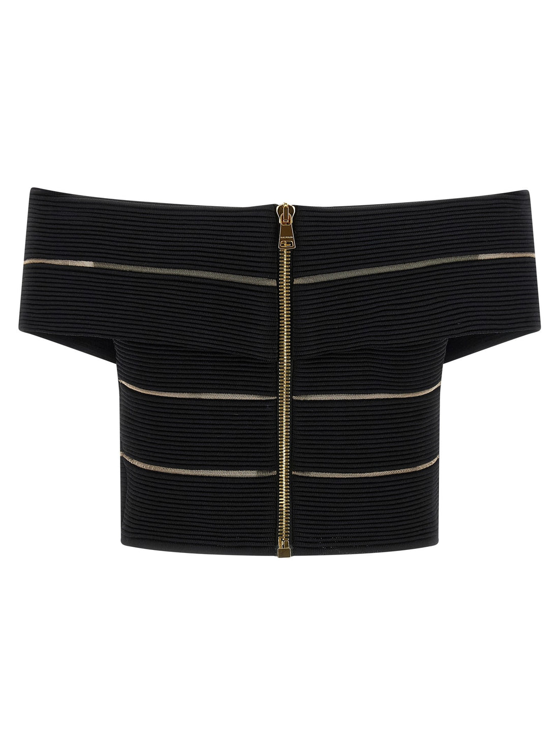 Balmain - Off-the-shoulder crop top off-the-shoulder-crop-top