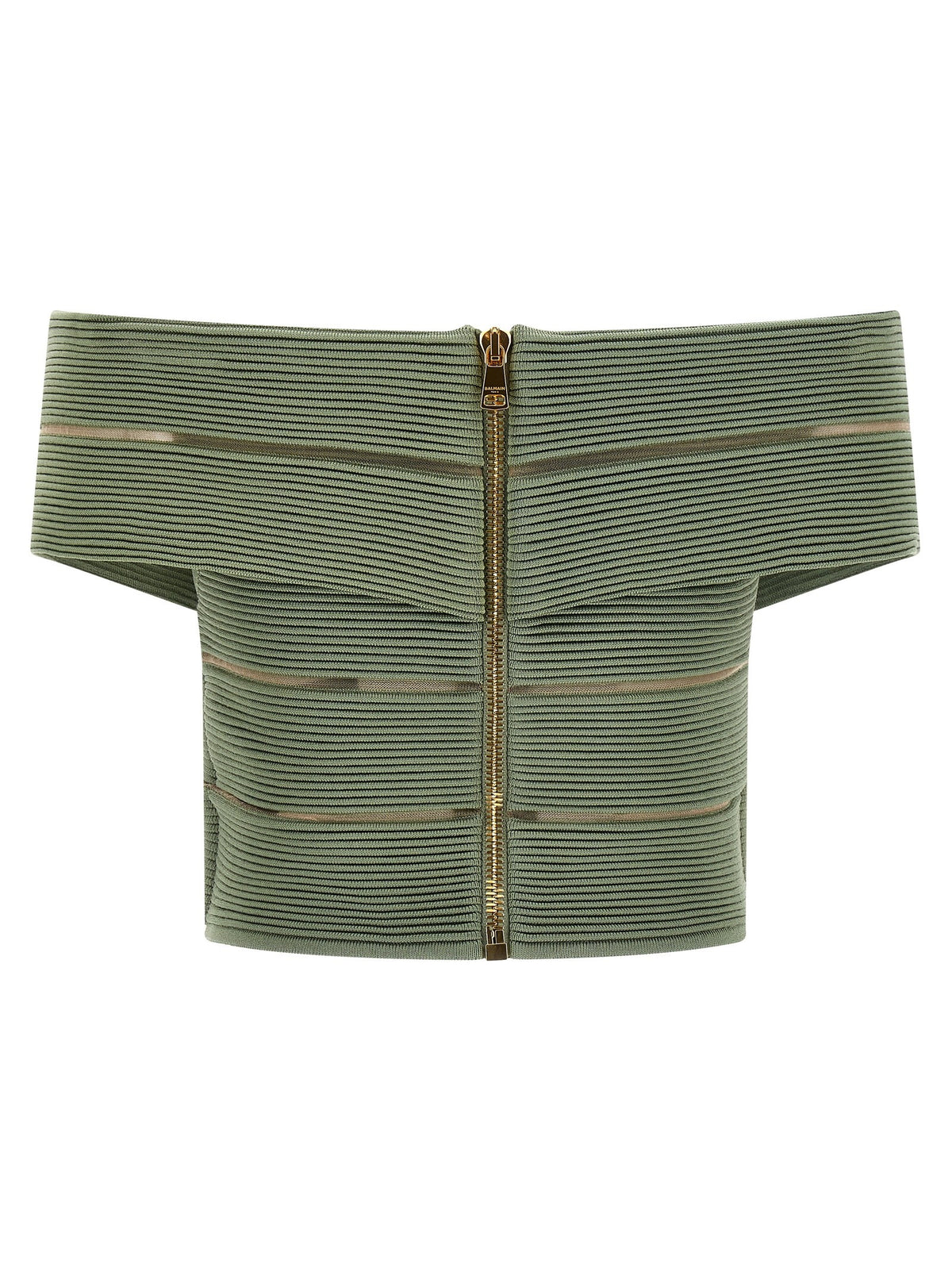 Balmain - Off-the-shoulder crop top