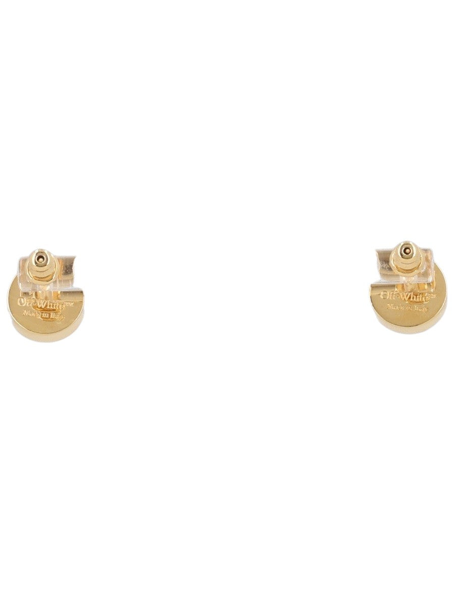 Off White - Round Arrow Stud Earrings off-white-round-arrow-stud-earrings-gold-front-jpg