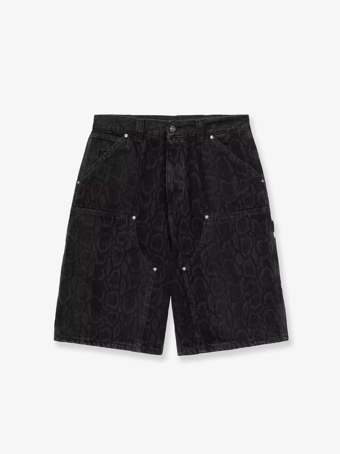 Carhartt Wip OG Double Knee black denim bermuda shorts