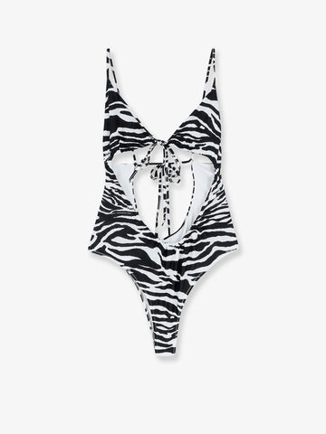 The Attico The Attico - One-piece swimsuit with zebra print