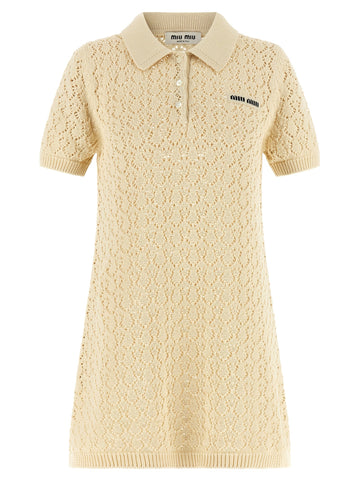 Miu Miu - Openwork cotton dress