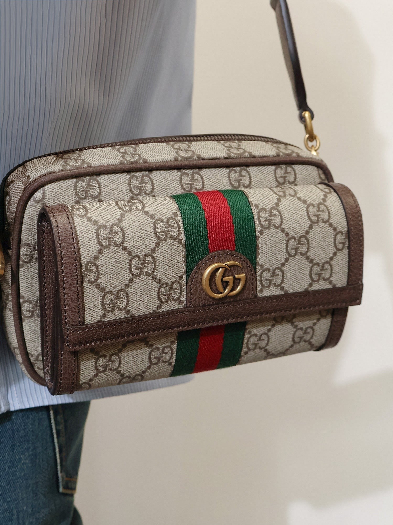Gucci Gucci - Ophidia GG fabric crossbody bag