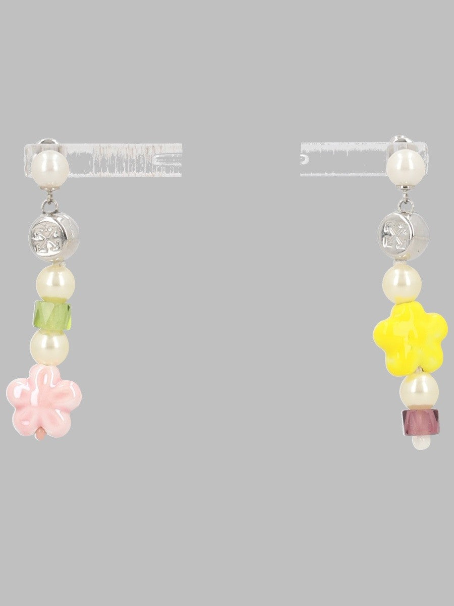 Off White - ORECCHINI PENDENTI CON PERLINE