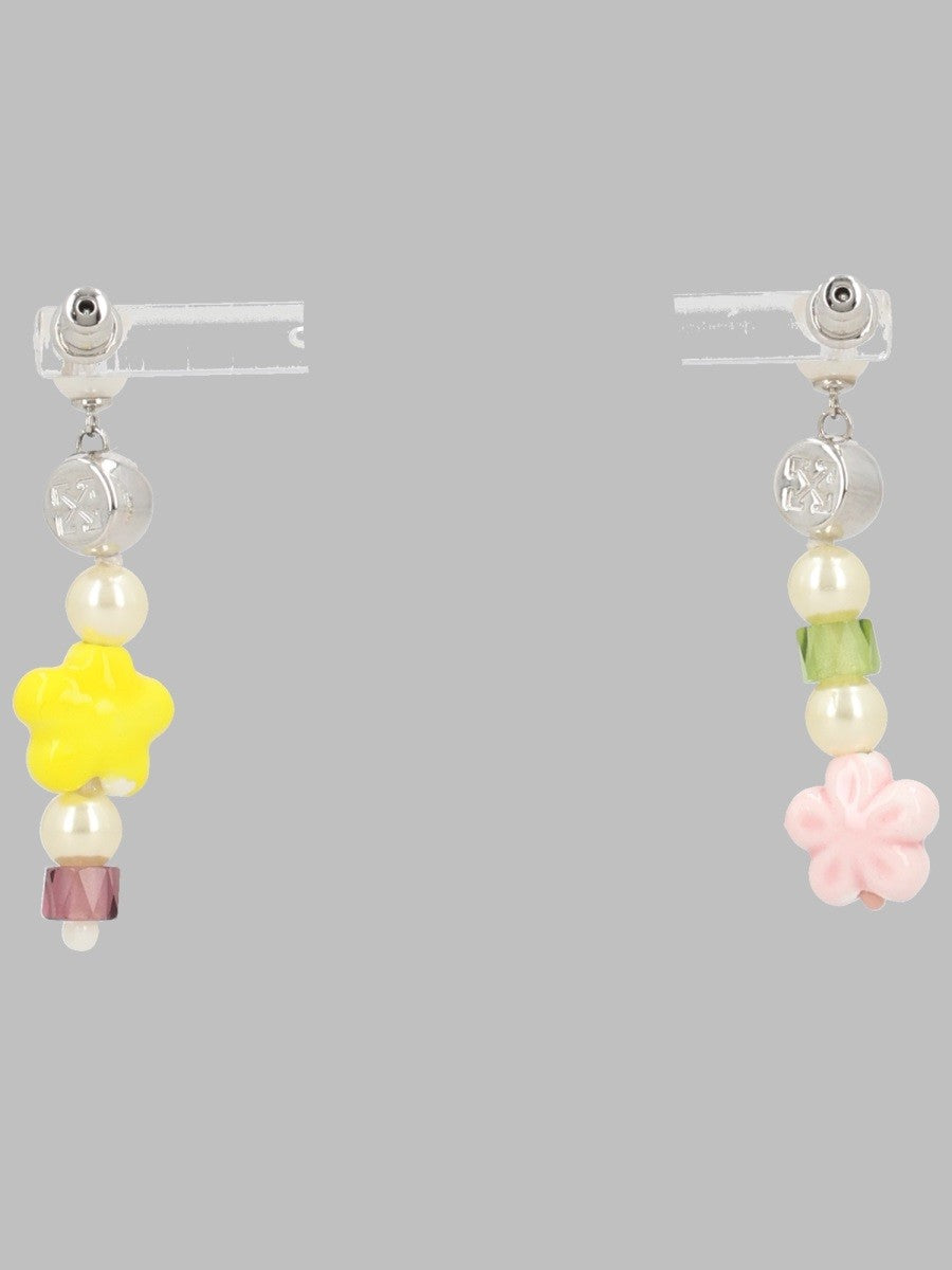 Off White - ORECCHINI PENDENTI CON PERLINE