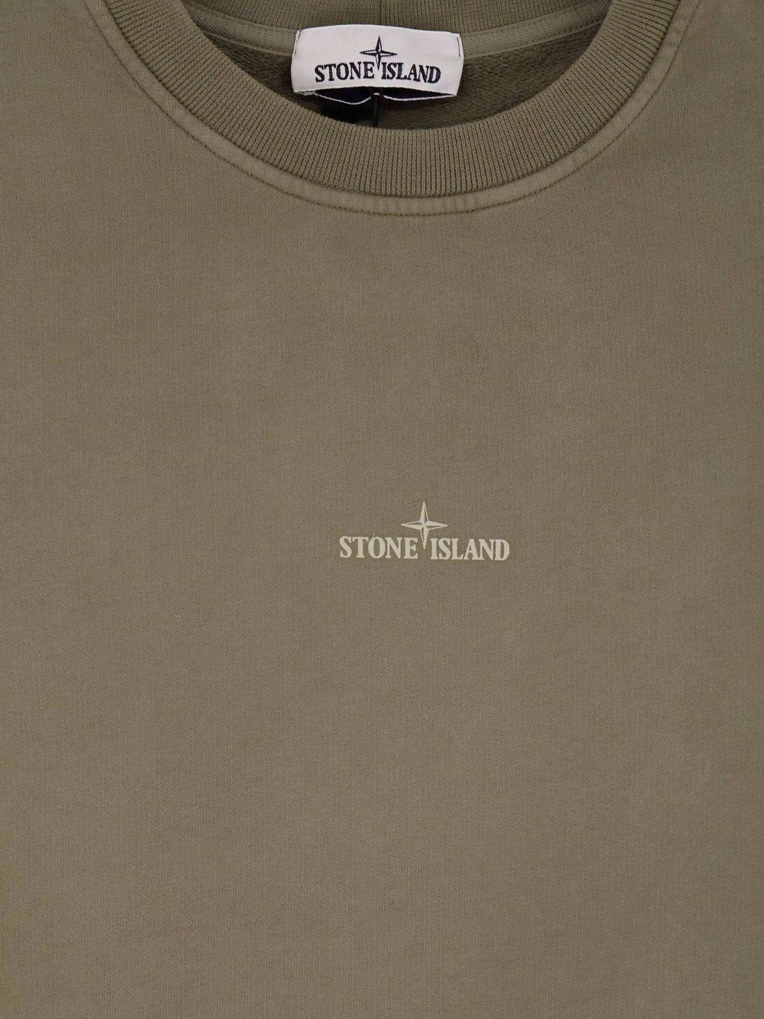 Stone Island - Organic cotton sweatshirt with Logo print organic-cotton-sweatshirt-with-logo-print_04480923-4e55-4361-aff4-1ab65908453c
