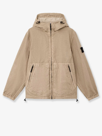 Stone Island Stone Island - Organic-Look Nylon Panama-TC jacket