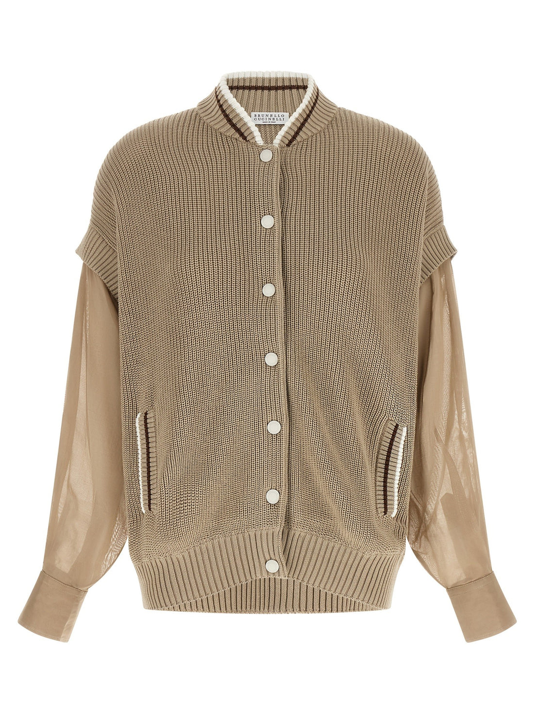 Brunello Cucinelli - Organza sleeve cardigan organza-sleeve-cardigan_1ef2779d-268a-4011-bc12-ed488a462fb2