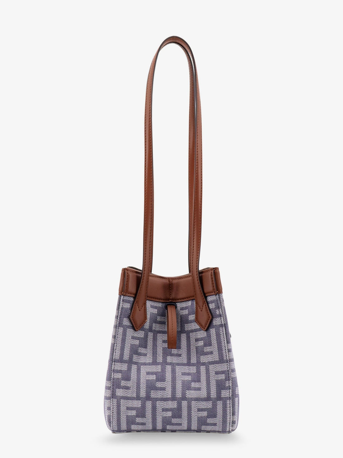 Origami mini FF Jacquard fabric and leather shoulder bag
