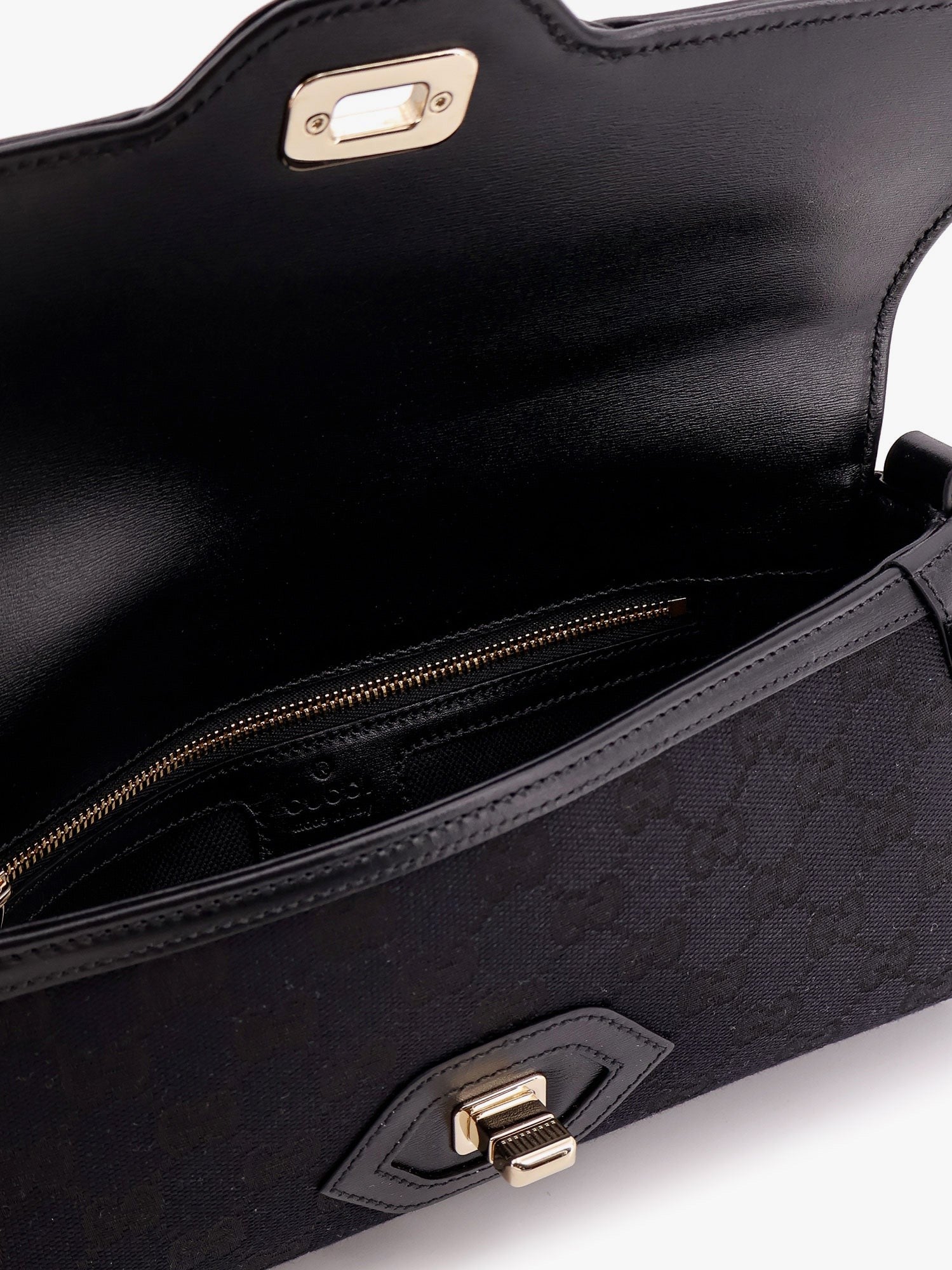 Original gg and leather shoulder bag