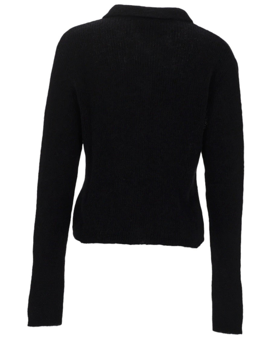 Our Legacy - Mazzy Polo Sweater - Black our-legacy-mazzy-polo-sweater-black-back-jpg
