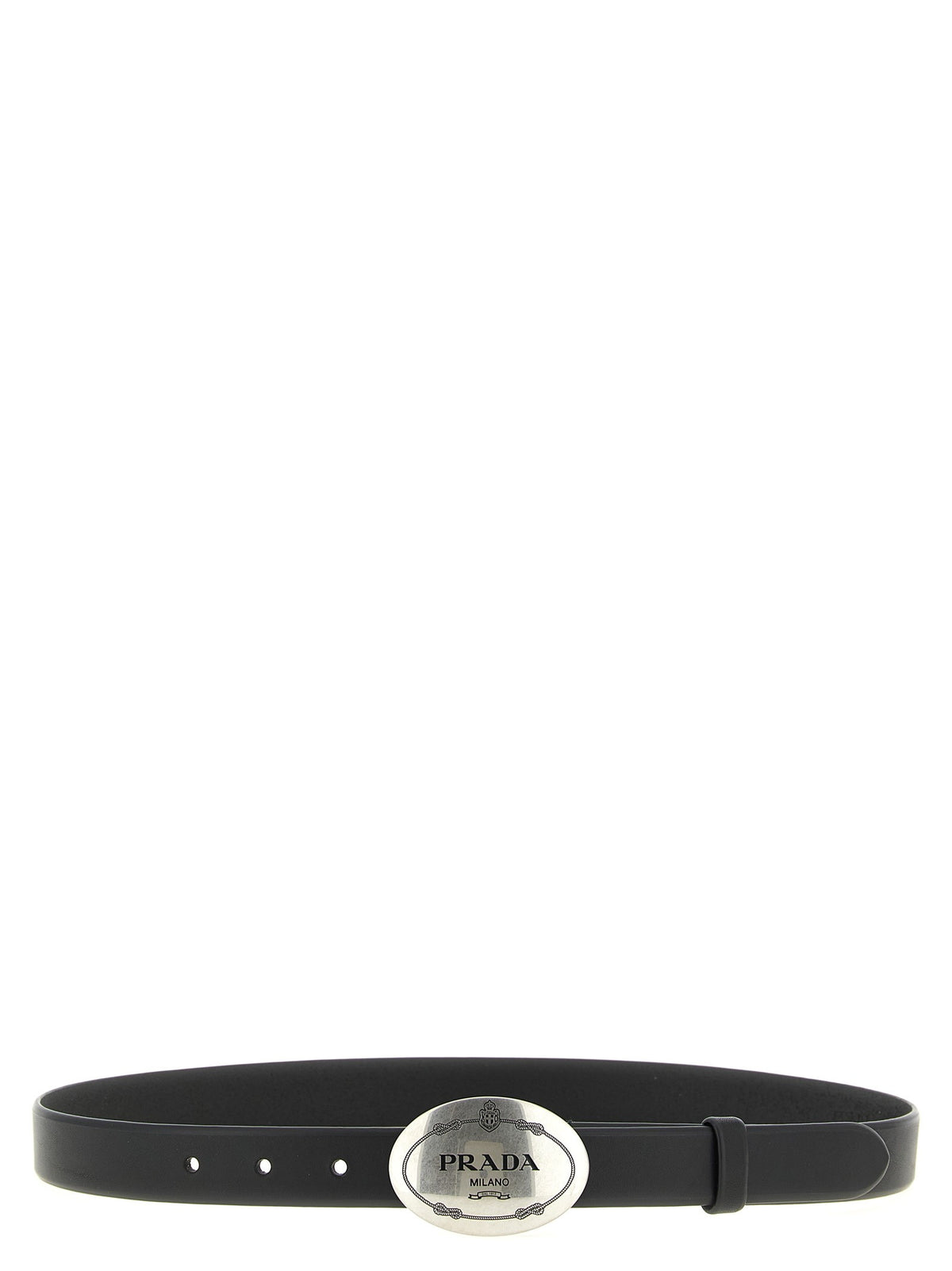 PRADA - Oval buckle belt Black
