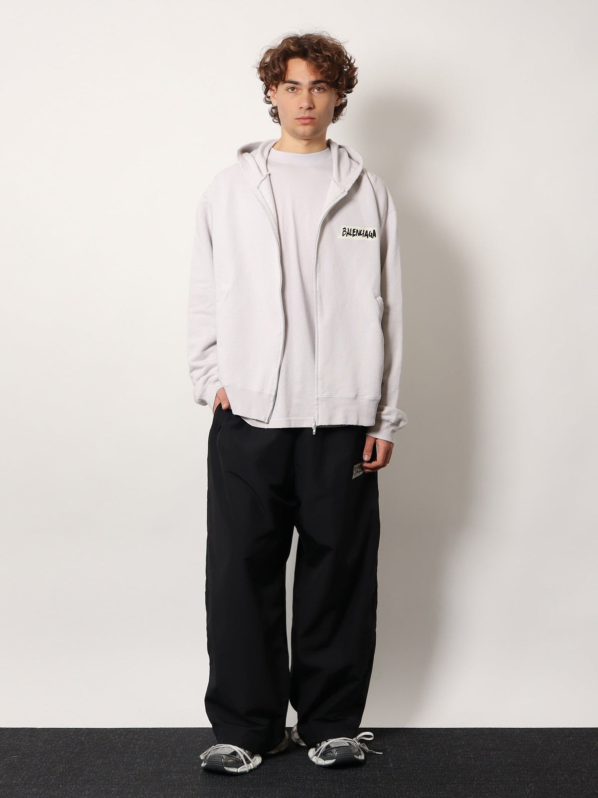 Balenciaga - Over Zip-Up Hoodie cotton sweatshirt
