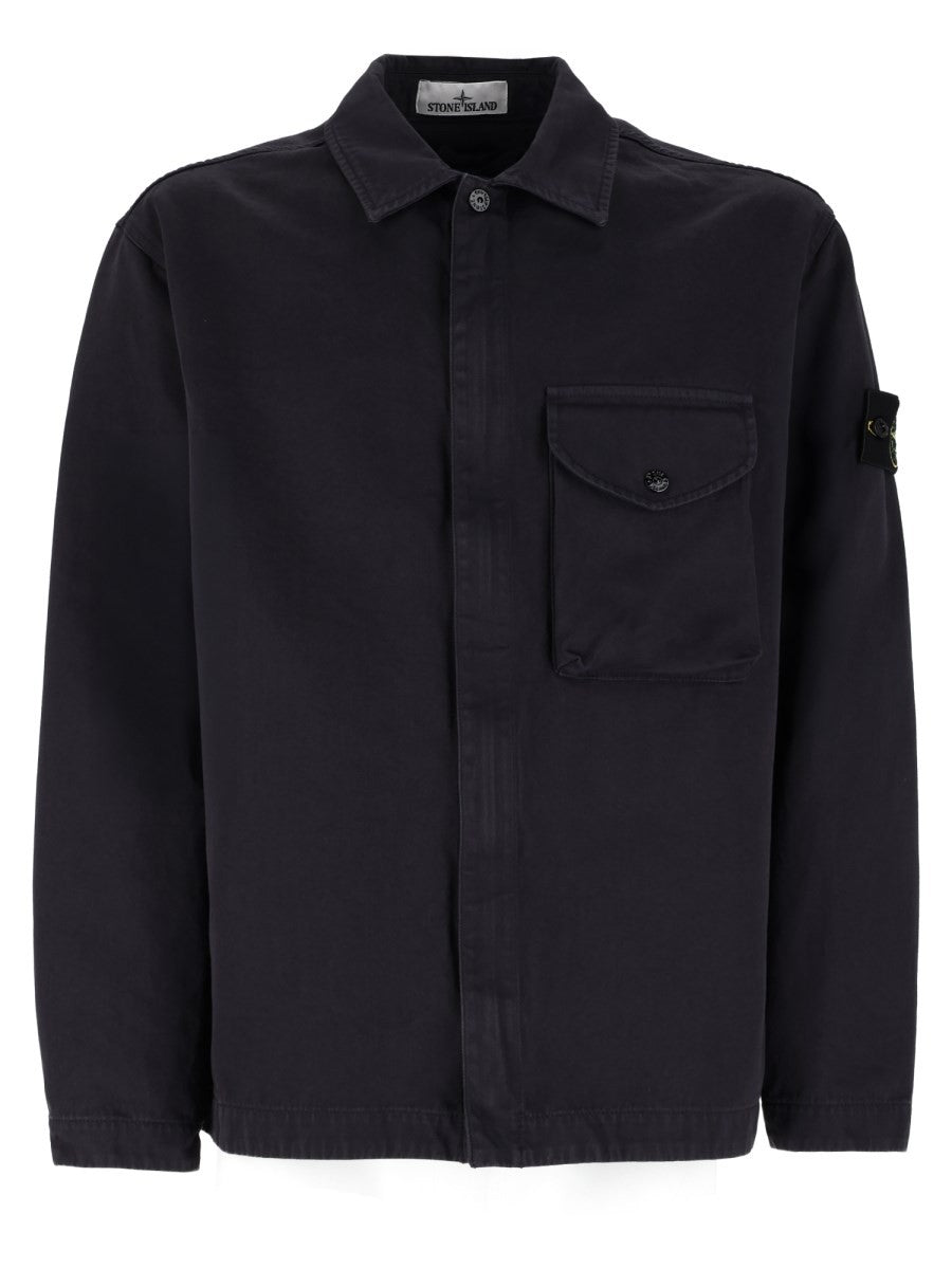 Stone Island - OVERSHIRT IN TWILL DI COTONE