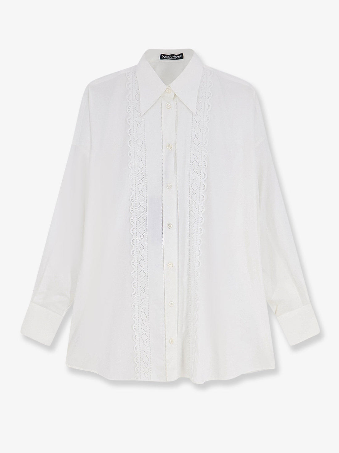 Dolce & Gabbana Oversize cotton shirt with laces profiles