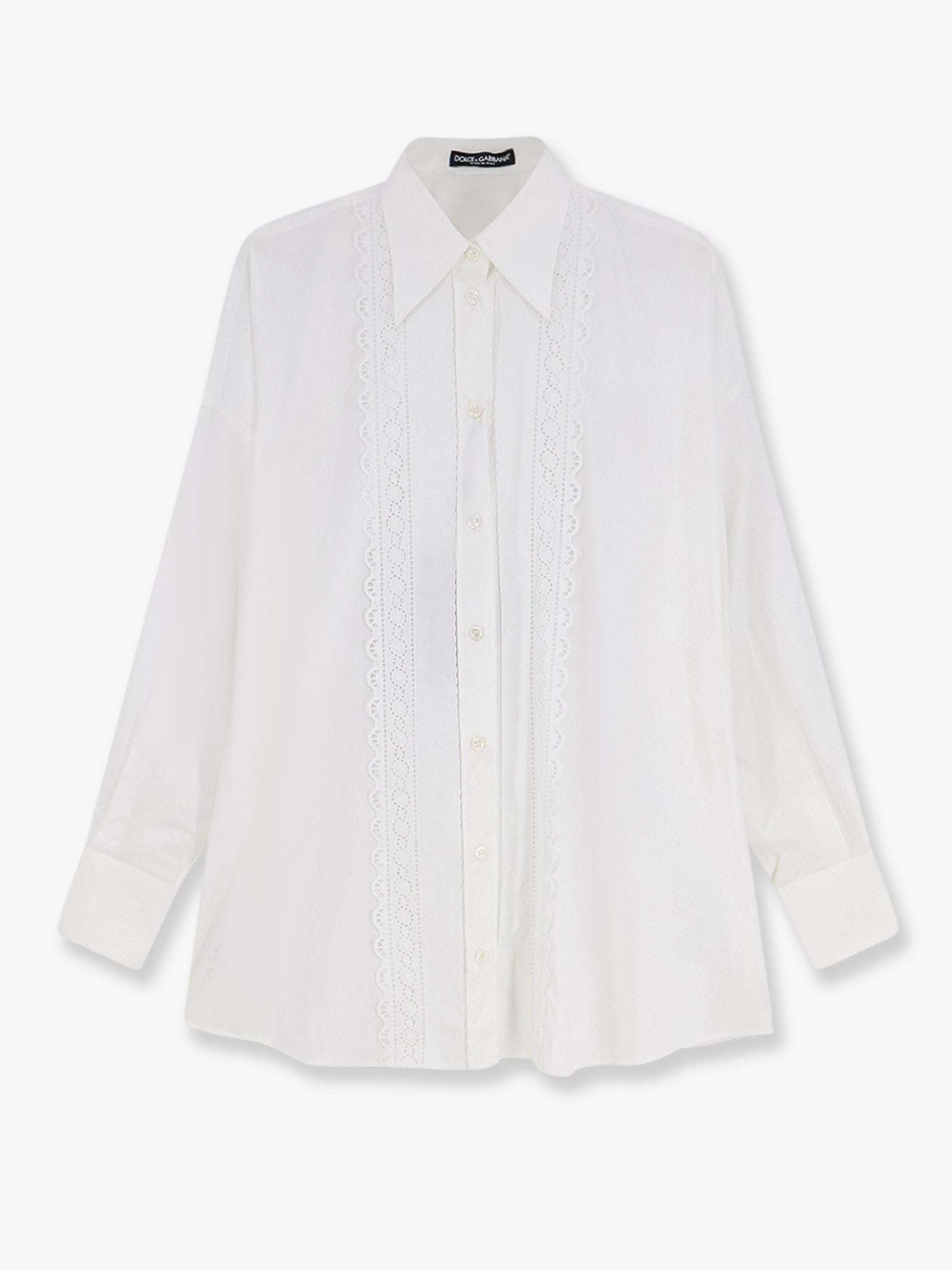 Dolce & Gabbana Oversize cotton shirt with laces profiles