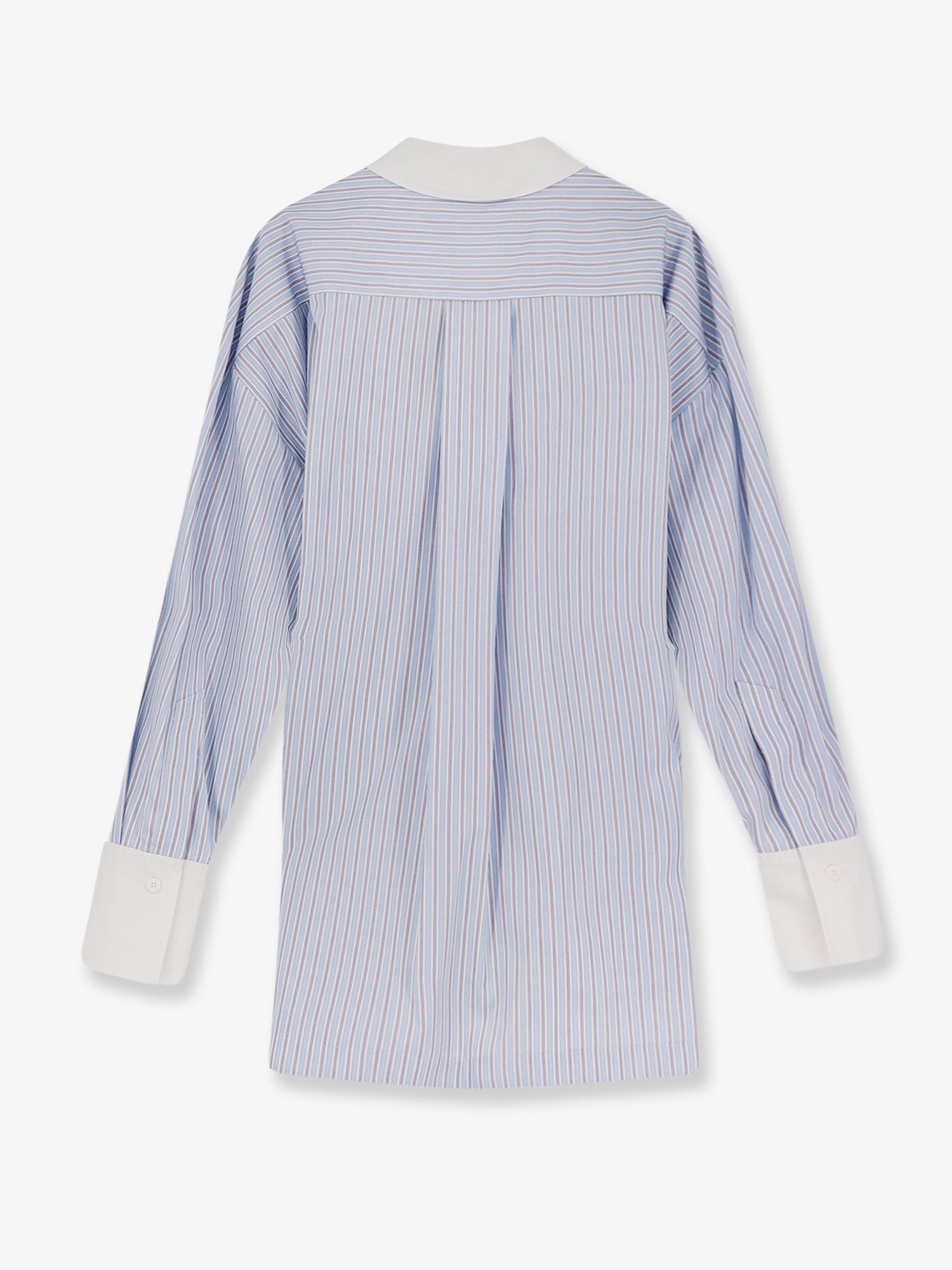 Oversize striped cotton shirt