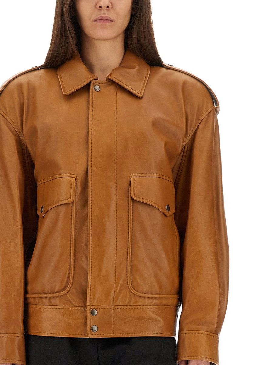 Saint Laurent Saint Laurent - OVERSIZED LEATHER JACKET