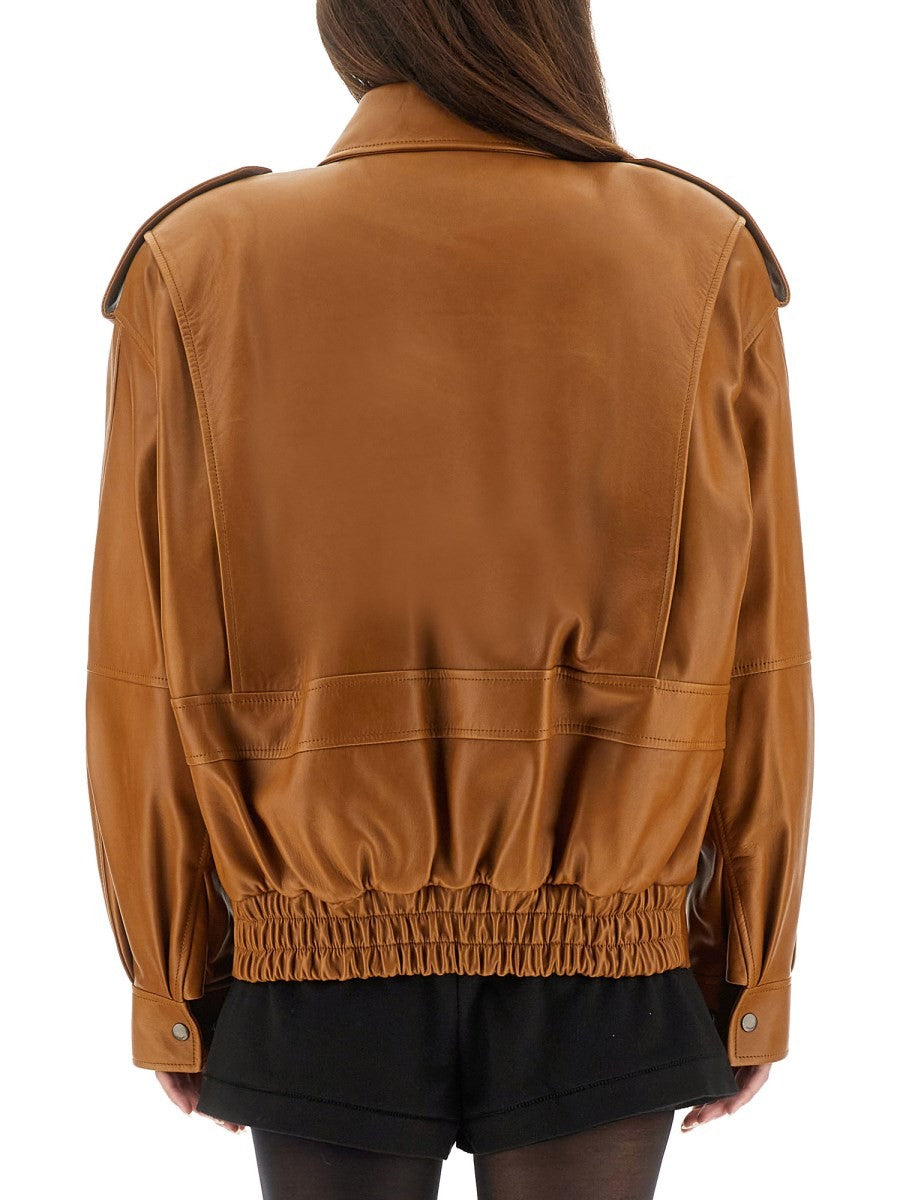 Saint Laurent Saint Laurent - OVERSIZED LEATHER JACKET