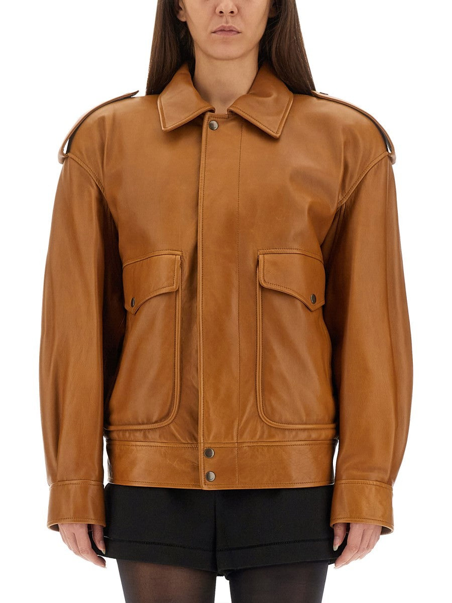 Saint Laurent Saint Laurent - OVERSIZED LEATHER JACKET