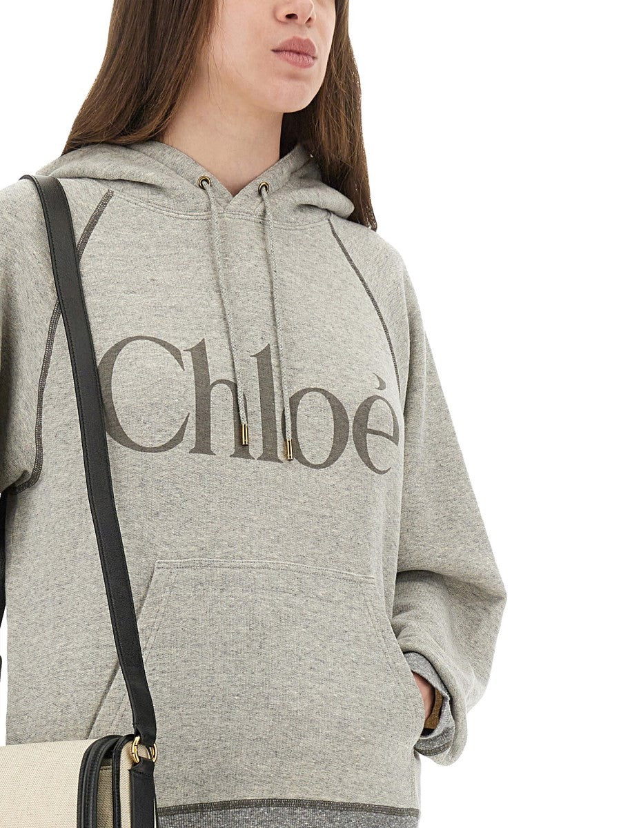 CHLOÉ CHLOÉ - OVERSIZED LOGO HOODIE