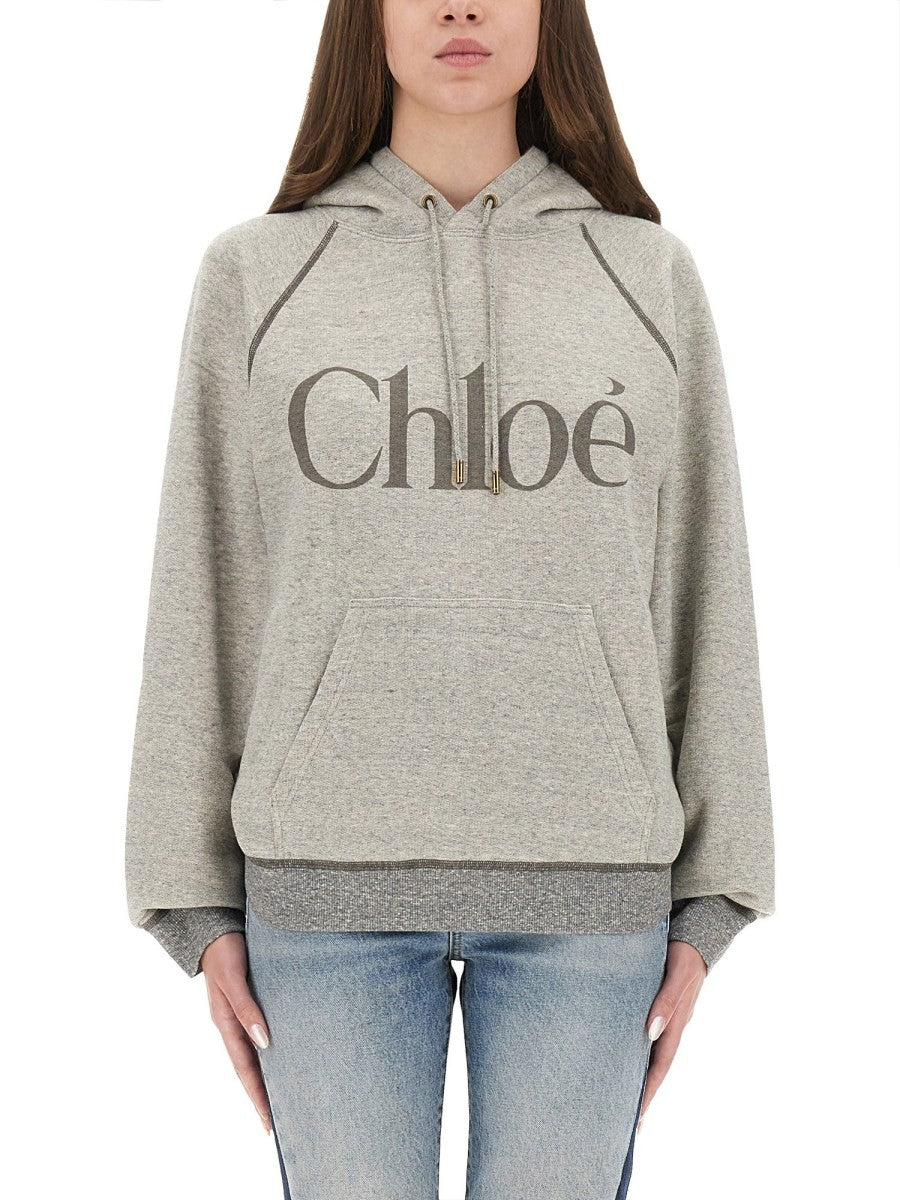 CHLOÉ CHLOÉ - OVERSIZED LOGO HOODIE
