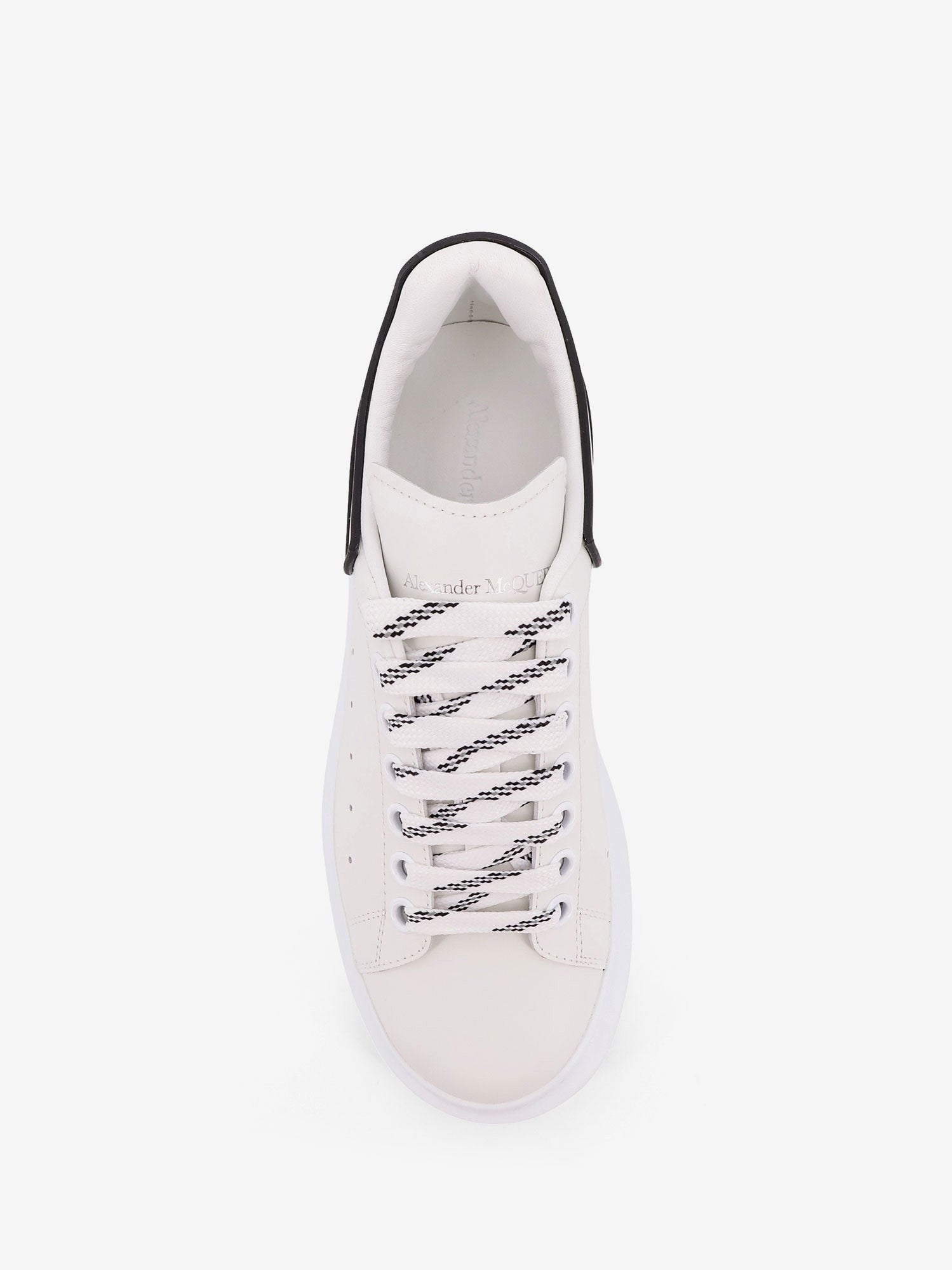 Alexander Mcqueen Alexander McQueen White Black Oversized Low-Top Leather Sneakers