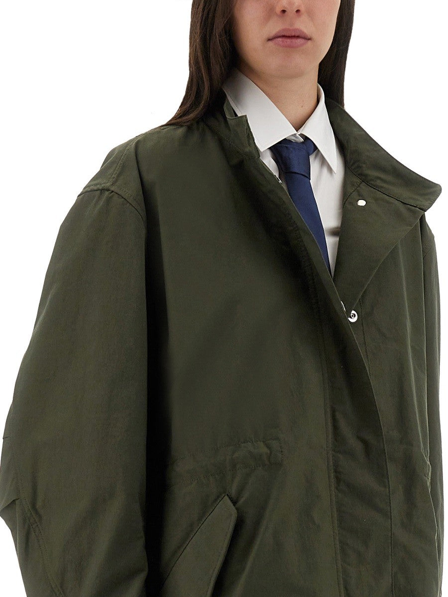 OVERSIZED PARKA WITH LOGO PRINT