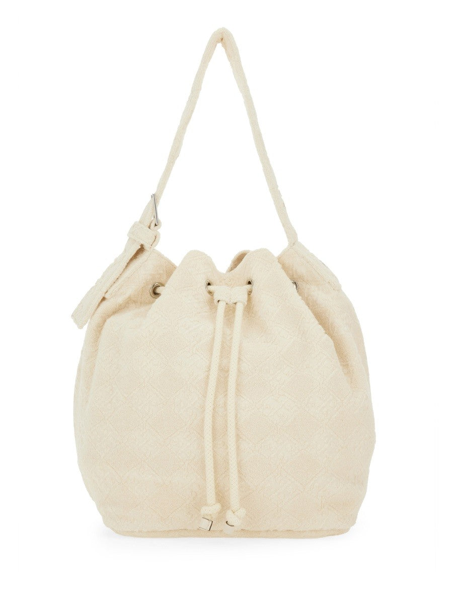 OVERSIZED "T MONOGRAM" BUCKET BAG