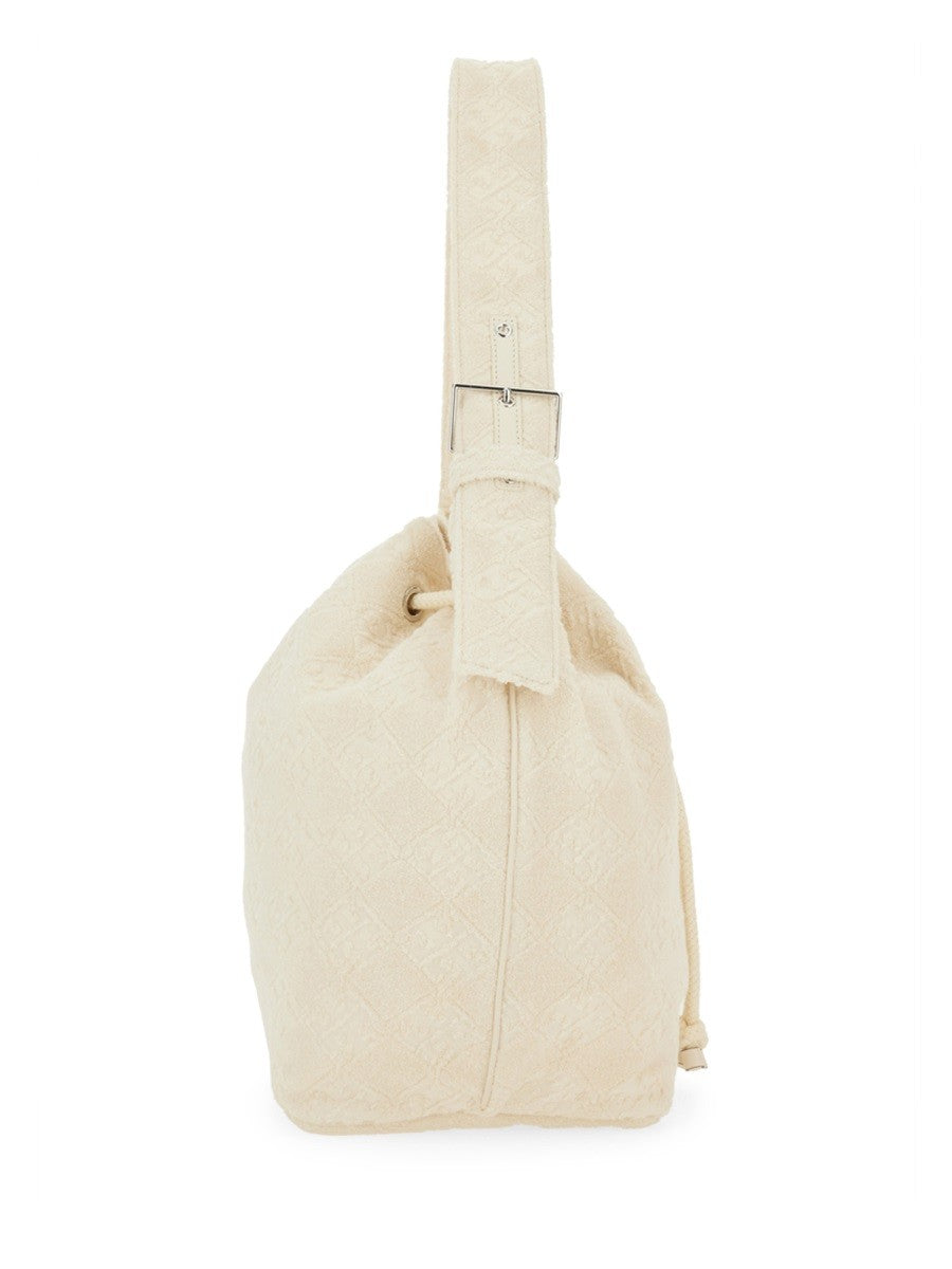 OVERSIZED "T MONOGRAM" BUCKET BAG