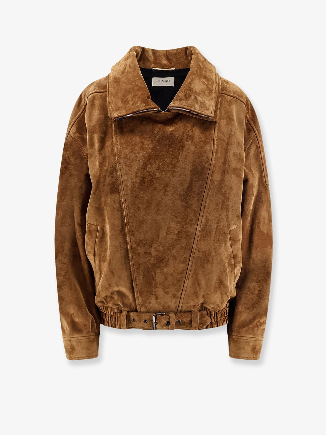 Saint Laurent - Oversized vintage split-leather jacket NOIX 36