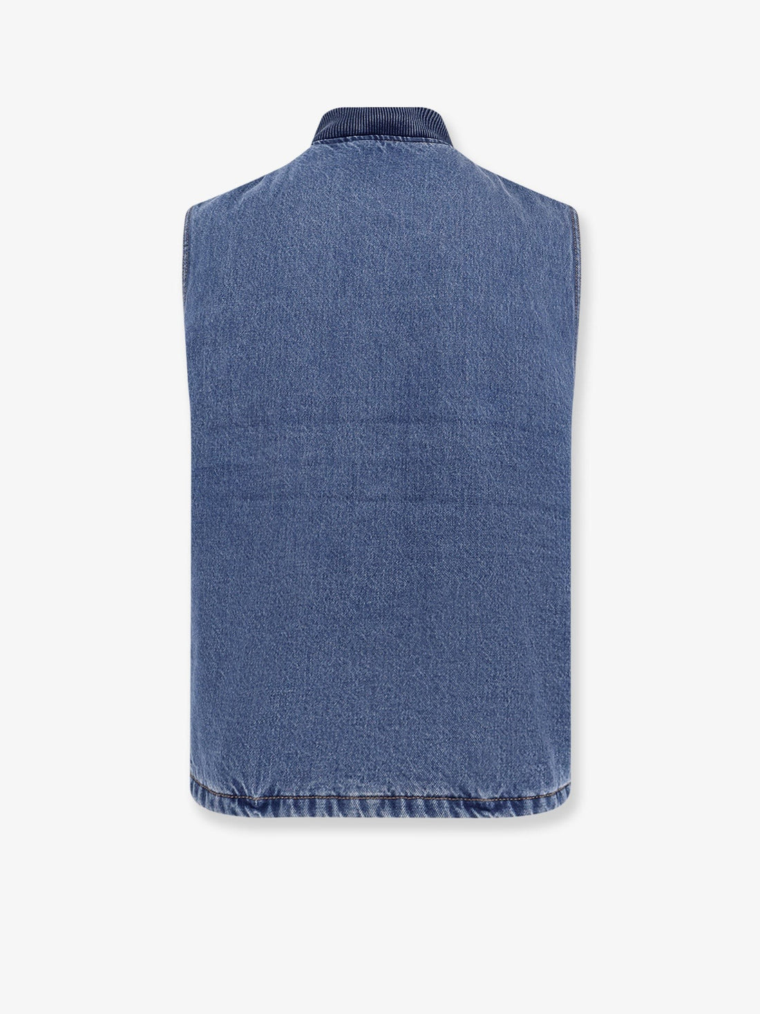 Padded denim vest