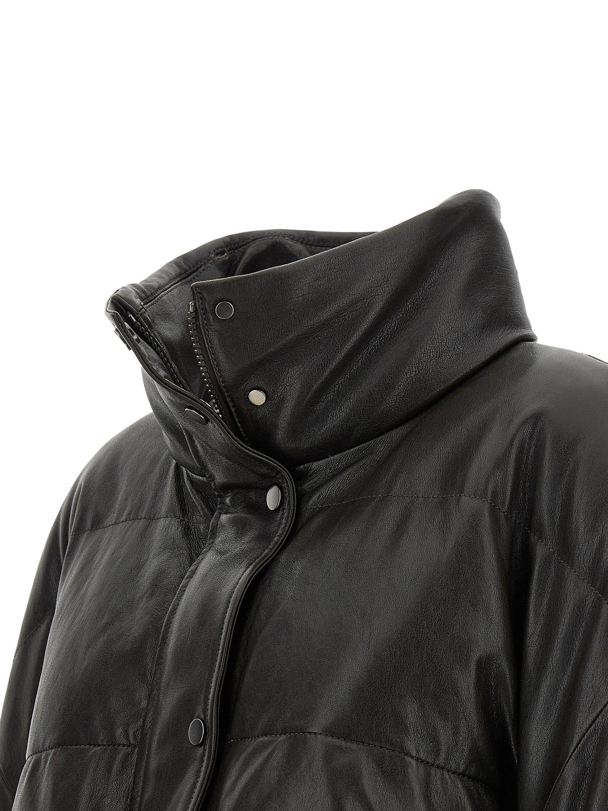 Brunello Cucinelli - Padded leather jacket padded-leather-jacket_33af2d48-451b-4a7a-80d6-fb484df7c15a