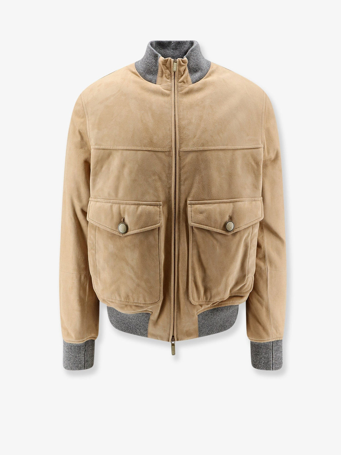 Brunello Cucinelli - Padded suede bomber jacket padded-suede-jacket