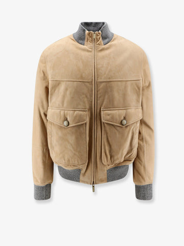 Brunello Cucinelli - Padded suede jacket
