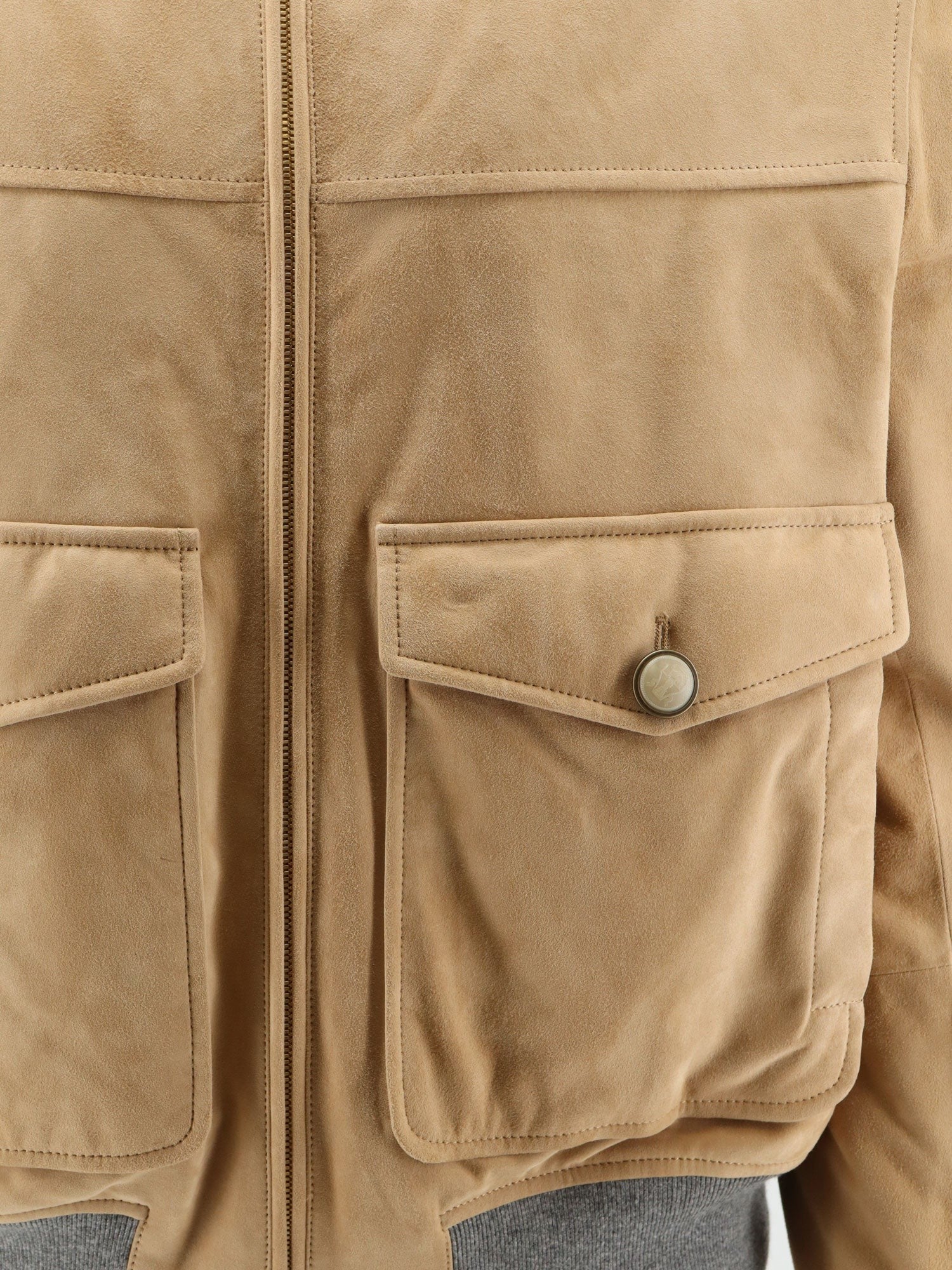 Brunello Cucinelli - Padded suede jacket