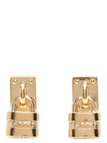 CHLOÉ - 'Paddington' mini padlock earrings