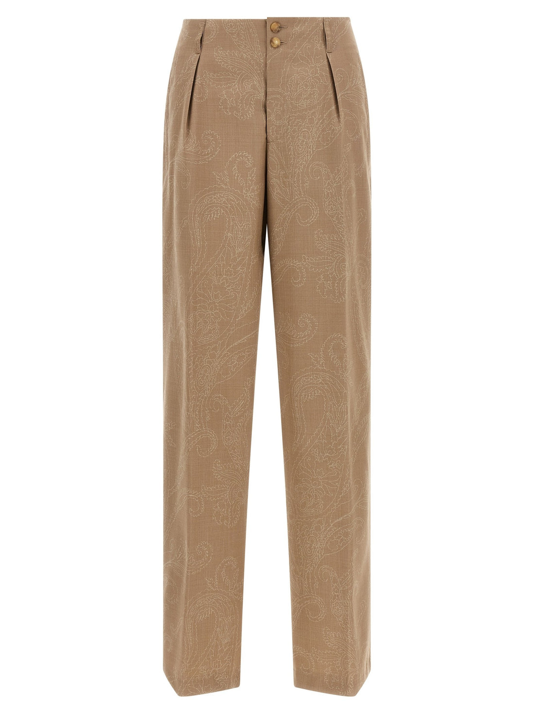 Etro - Paisley jacquard pants beige