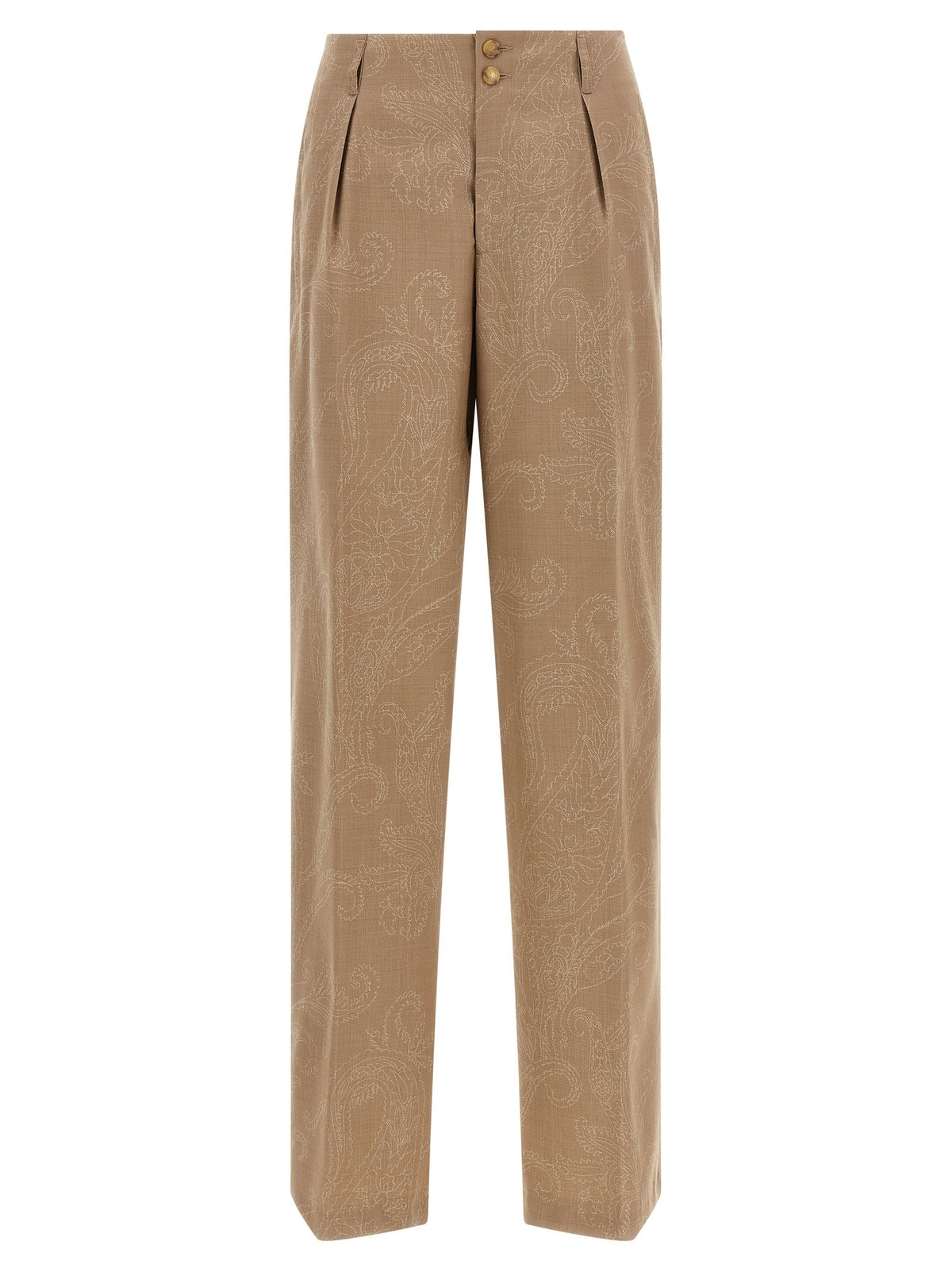 Etro - Paisley jacquard pants beige