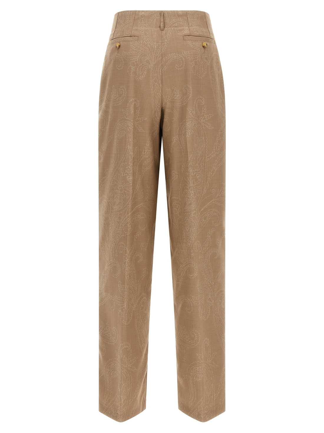 Etro - Paisley jacquard pants beige