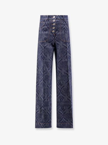 Paisley motif jeans