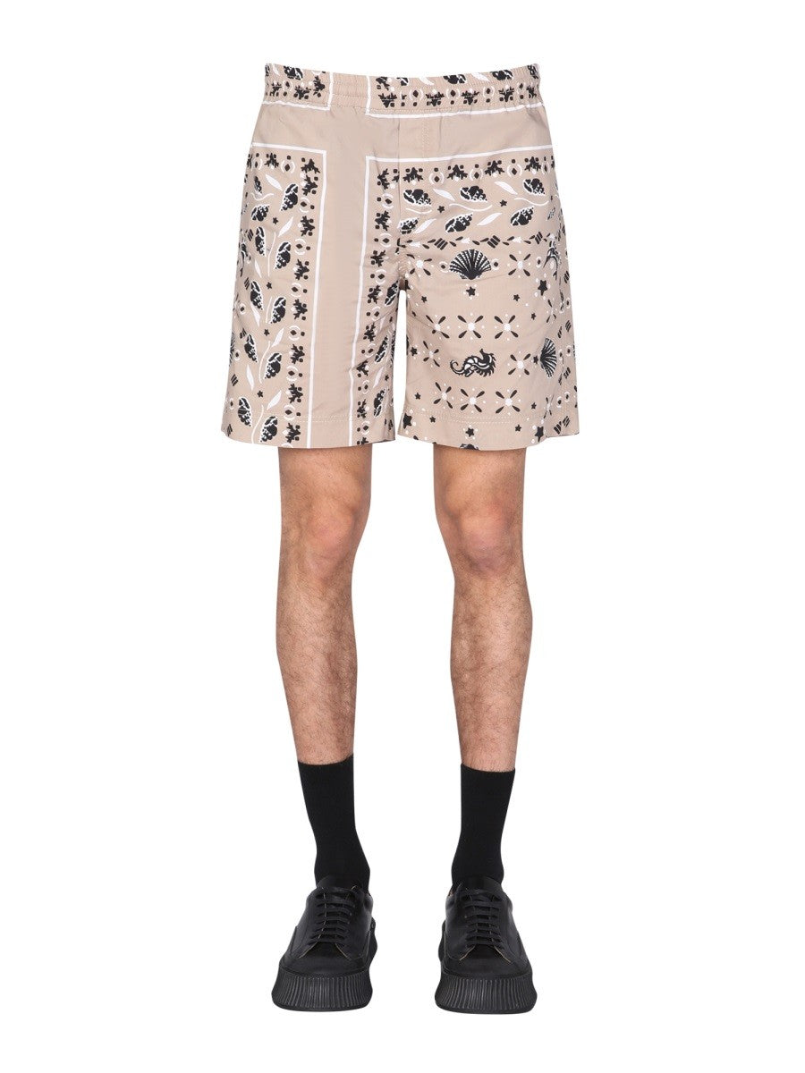 msgm - PAISLEY PATTERN BERMUDA beige 50
