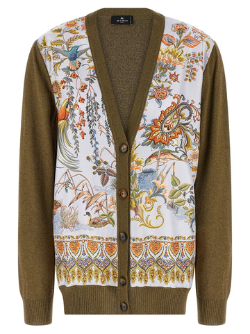 Etro - Paisley silk insert cardigan