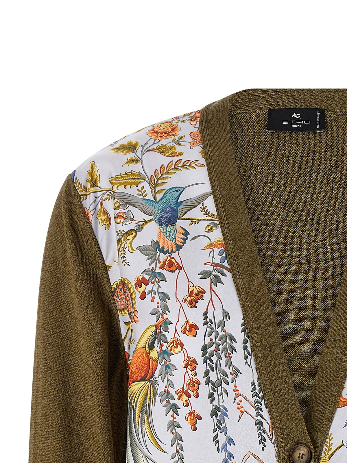 Etro - Paisley silk insert cardigan
