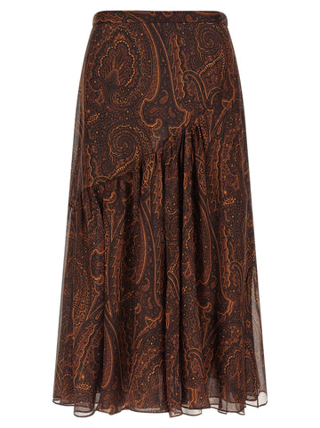 Etro - Paisley skirt Brown 40 IT