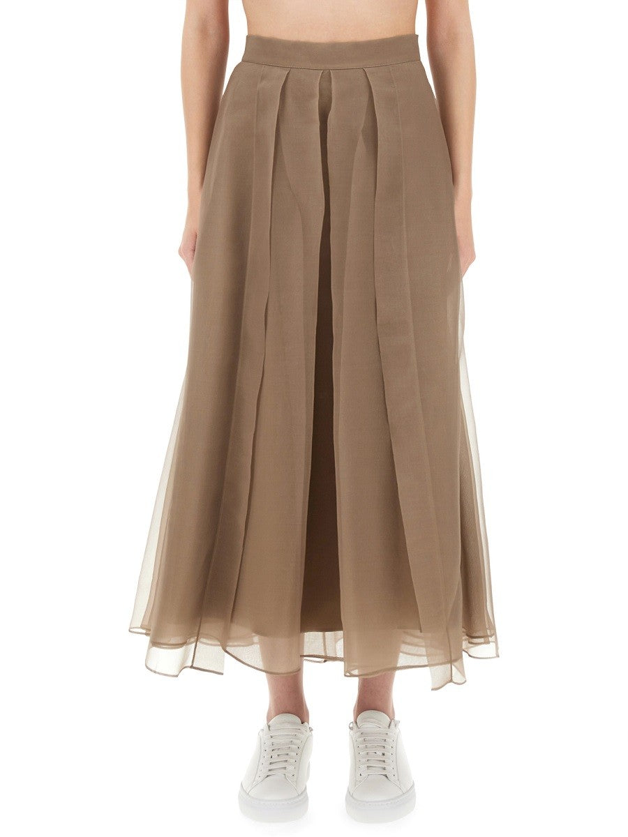 "PANELED CIRCLE" SKIRT