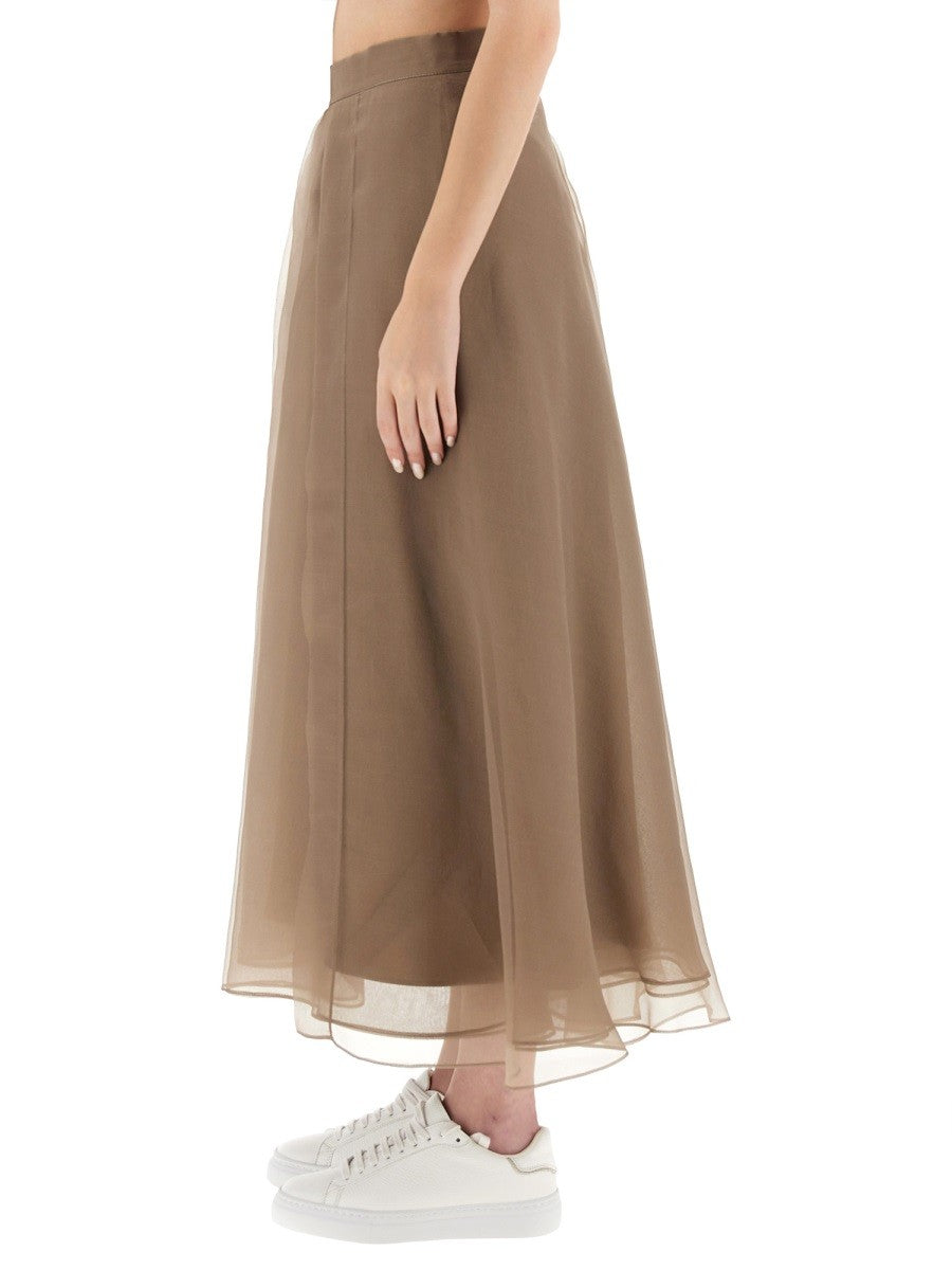 "PANELED CIRCLE" SKIRT